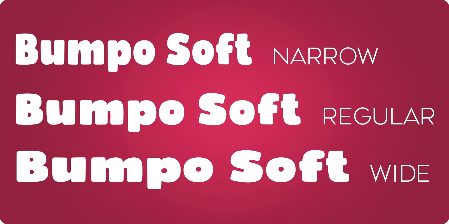 Пример шрифта Bumpo Soft Narrow